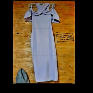 Long bodycon lilac dress